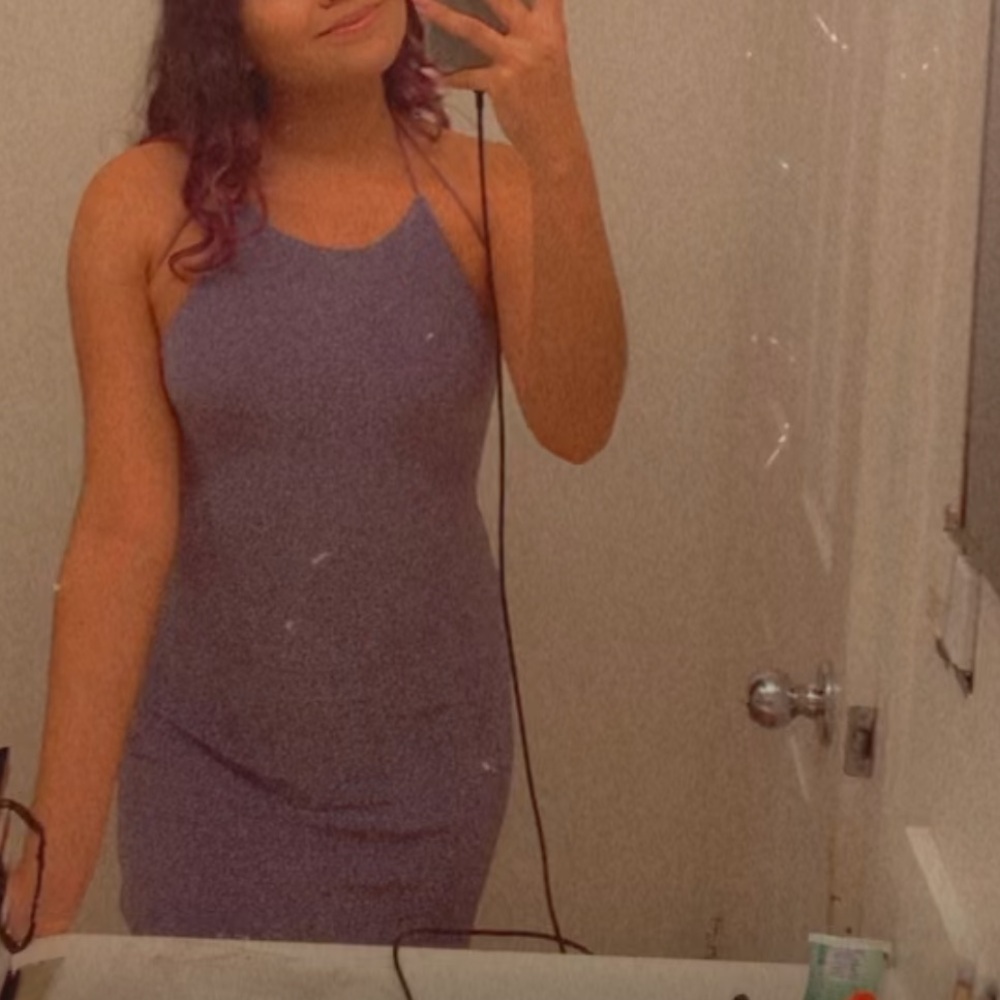 sparkly purple dress